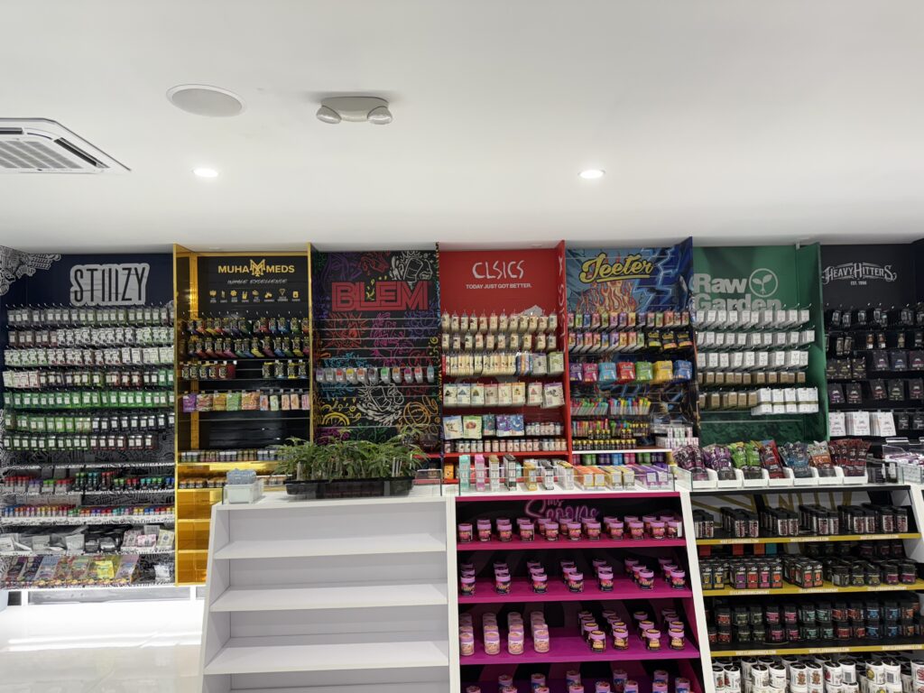 interior of the cake house el monte weed dispensary