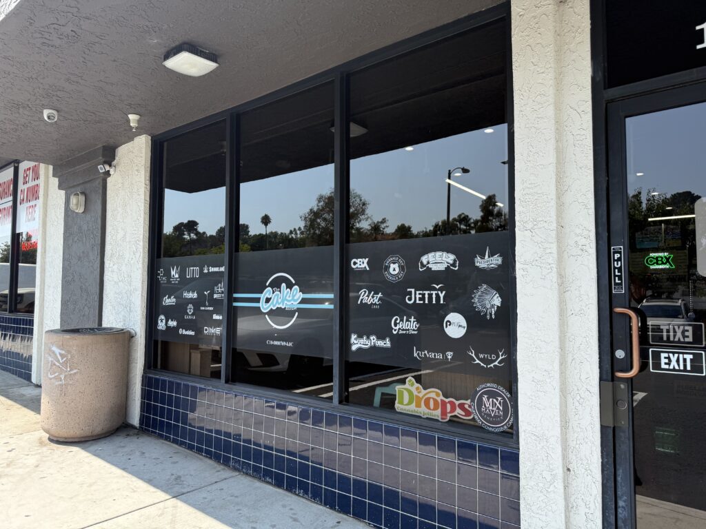 outside of the cake house vista dispensary