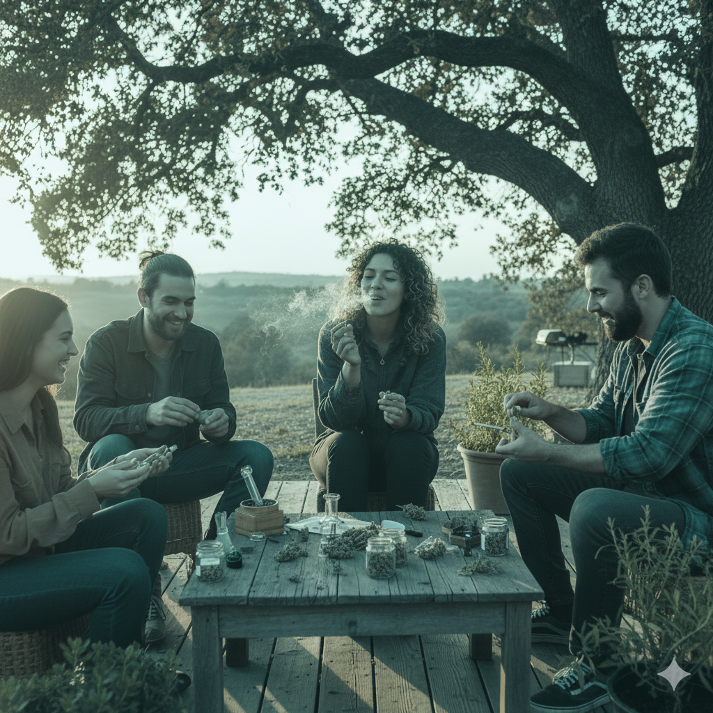 people enjoying the best cannabis flower near them