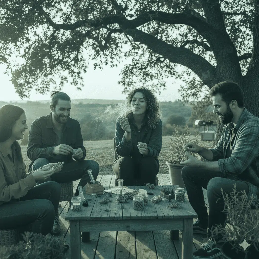 people enjoying the best cannabis flower near them