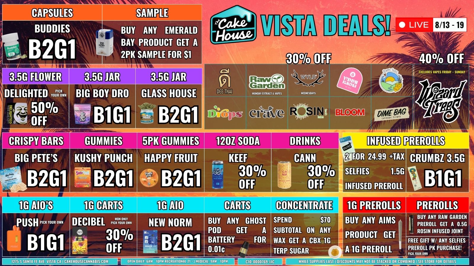 The Cake House Vista, CA deal 1