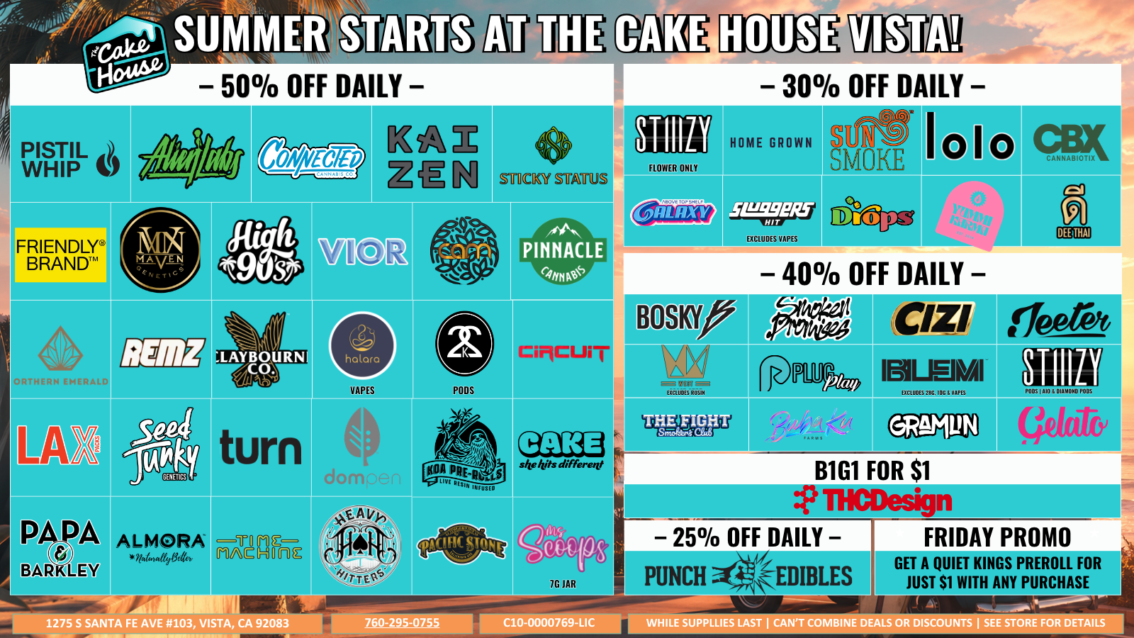 The Cake House Vista, CA deal 2